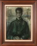 Meinert Volkers, Portret van een vrouw, Olieverf op linnen