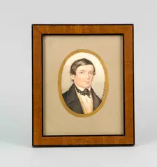 Ferdinand Laufberger, Heren portret, Aquarel op papier