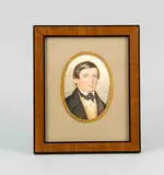 Ferdinand Laufberger, Heren portret, Aquarel op papier