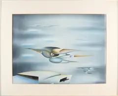 De Groot? 70-er Jaren, Hemel landschap, Acryl op linnen