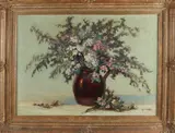 Mijndert van den Berg, Vaas met bloemen, Olieverf op linnen