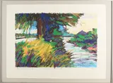 Peter de Rijcke '89, Noord Hollands landschap, Lithografie op papier