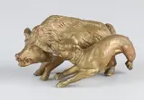 Antiek miniatuur bronsje, 1900