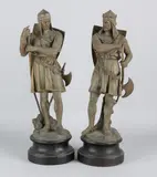 2x Antieke beelden, 1880