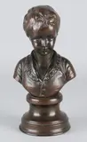 Gabo by Gesigneerde Gabo compositie metalen buste van een meisje, sold Oct 2018