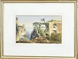 Antonio Sminck van Pitloo, Stadsgezicht Italië, Aquarel op papier