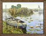 Plasgezicht met waterlelies by Arie Johannes Zwart, Olieverf op linnen, sold Apr 2025