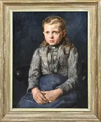Petrus Marius van Walcheren, Vissersmeisje, Olieverf op linnen