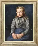 Petrus Marius van Walcheren, Vissersmeisje, Olieverf op linnen