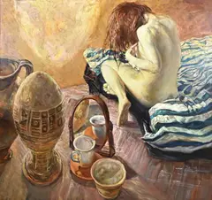 Mirostan Sikorski, Naakte dame, Olieverf