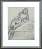 Erasmus Bernhard van Dulmen Krumpelman, Naakte dame, Houtskool op papier