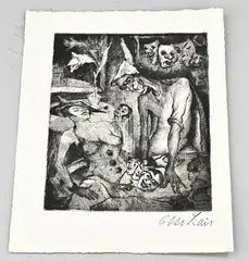 Otto Lais, Der Maskenhändler, Ets aquatinta