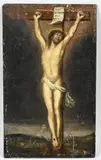 Ongesigneerd? 18e Eeuw, Gekruisigde Jezus van Nazareth, Olieverf op paneel