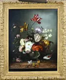 B. Pal, Bloemstilleven, Olieverf op paneel