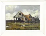 Gerard Krol, Boerderij Aamsveen, Olieverf op paneel
