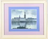 Maarten Willem van der Ende, Gezicht op Kampen, Pastel op papier