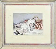Poppen by Ireen de Kok, Olieverf op paneel, sold Apr 2025