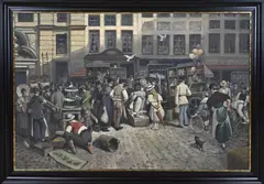 Adolf Verbruggen, Antiekmarkt Brussel, Olieverf op linnen