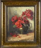 Marie van Nieuwenhoven, Geraniums, Olieverf op linnen