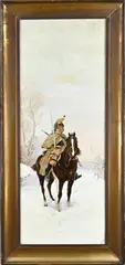 D.E.S Monogram, Pruisische soldaat, Olieverf op linnen