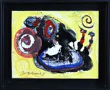 Jan te Wierik, Fantasie figuren voorstelling, Acryl op paneel