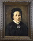 Sieger Baukema, Portret Friese boerin, Olieverf op linnen
