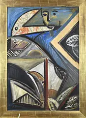 C. Delasne, Moderne compositie, Olieverf op paneel
