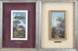 2x S. Faliero, Landschappen met huizen, Olieverf op paneel