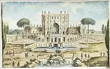 18e Eeuws Franse aquarel, Casino al Pigneto, 18e Eeuws Franse aquarel
