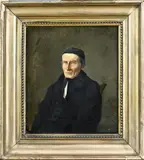 Jos Eggl, Portret man, Olieverf op schilderskarton