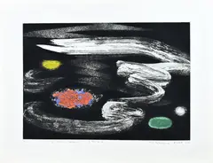 F.M. Nakayama, A Cosmic Garden, Ets + aquatint op papier