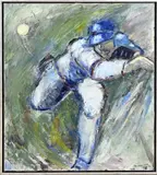M. Wiegerinck, Honkball Pitcher, Olieverf op linnen