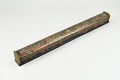 Boulle rol-houder, 61 cm., 19e Eeuws rode boulle rolhouder t.b.v. landkaart of schermpje voor koets? Frankrijk