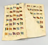 1930 by wereldwijd Groot kleed van zijde met vlaggen, Gelithografeerd op zijde, sold Apr 2025