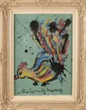 Spetterkip by Anton Heyboer, Plakkaatverf op papier, sold Jul 2018
