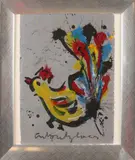 Spetterkip by Anton Heyboer, Plakkaatverf op papier, sold Jul 2018