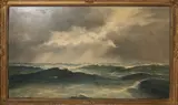 H.A. Jaarsma, Zeegezicht met meeuwen, Olieverf op linnen