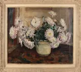 Evert Moll, Vaas met bloemen, Olieverf op linnen