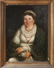 K. Schnitzler, Damesportret, Olieverf op linnen