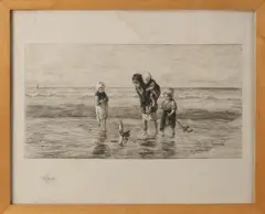 Jozef Israëls, Spelende kinderen, Gravure 1872