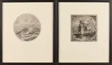 Twee 17e - 18e eeuwse gravures, 17e - 18e eeuw, Twee 17e - 18e eeuwse gravures