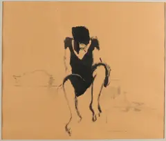 Frans van Klingeren, Kater, Zwarte inkt op papier