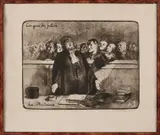 Honoré Daumier, Les Gens de justice la plaidoirie, Ets op papier