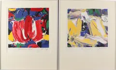 2x J.A.S., Bellona + Mokum Red, Lithografie op papier