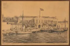 F. van Eerten, Paleis van de gouverneur, Tekening op papier