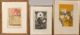Florale + figuren voorstellingen by 3x A. Ghislaine de Villers, Lithografieën op papier, sold Jul 2018