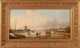 A. Karssen, Hollandse ijspret, Olieverf op paneel