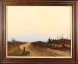 B.H. Bolink, Twents landschap, Olieverf op linnen