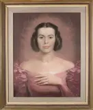 Onduid.gesign. Stein?, Elegante dames portret, Pastel op papier