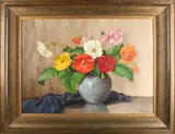 P. Lacor, Keramieken vaas met bloemen, Keramieken vaas met bloemen